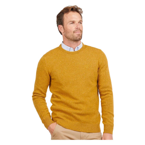 Barbour Pullover Maglia Uomo Essential Tisbury in lana Senape - Francavilla Moda